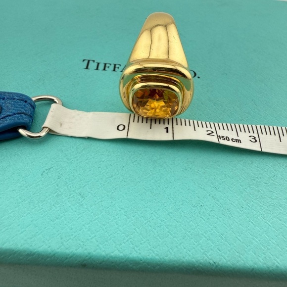 Vintage Tiffany & Co. Paloma Picasso Citrine Gemstone Cocktail Ring Size 5.25 - Picture 12 of 12